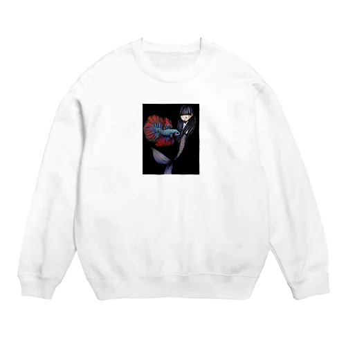 ベタと人魚 Crew Neck Sweatshirt