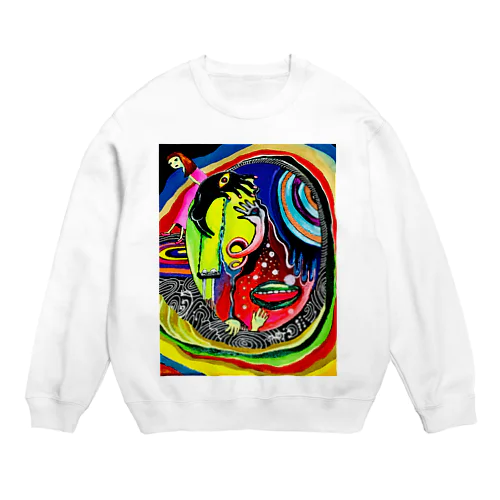 手描きイラスト Crew Neck Sweatshirt