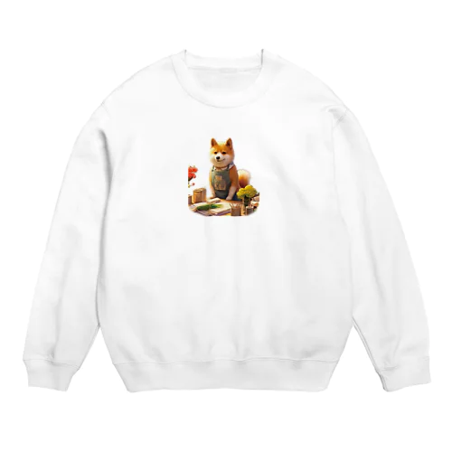 柴犬の花屋v2 Crew Neck Sweatshirt