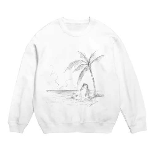 夏のペンギン　サマーバケーション Crew Neck Sweatshirt