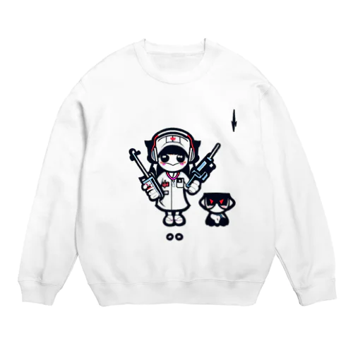 CuteCombat_nurse(ナース)_ver.002 Crew Neck Sweatshirt