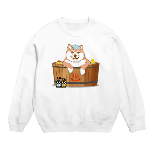 しばいぬ温泉最高くん Crew Neck Sweatshirt