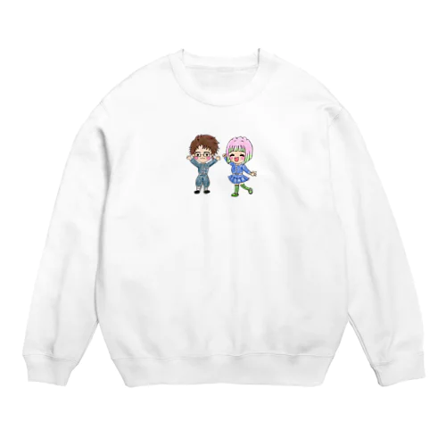 ホビさんとQちゃん Crew Neck Sweatshirt