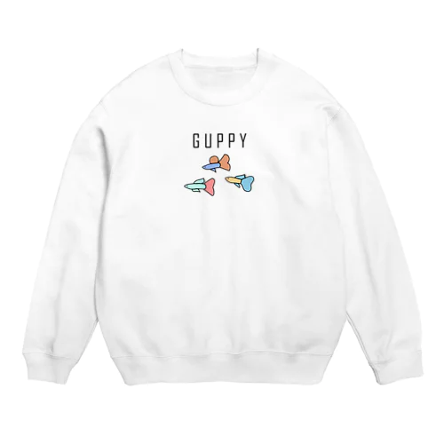 グッピー柄 Crew Neck Sweatshirt