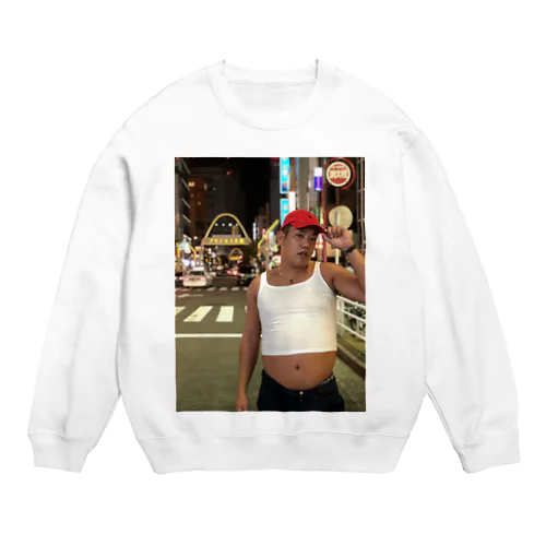 ぽちゃモデル2 Crew Neck Sweatshirt