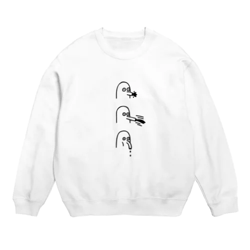 タコの墨切れ Crew Neck Sweatshirt