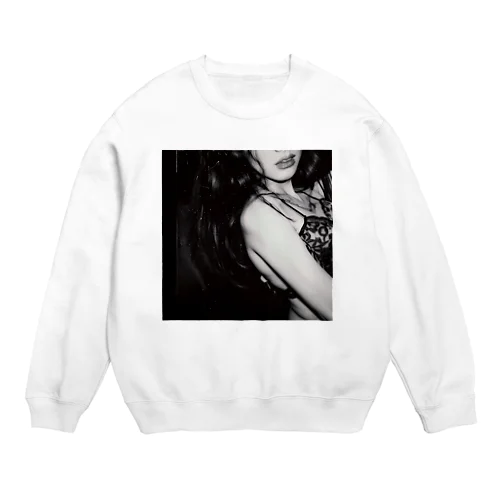 The Intersection of a Turning Woman and AI: A Genesis of New Life #011 #forntprint Crew Neck Sweatshirt