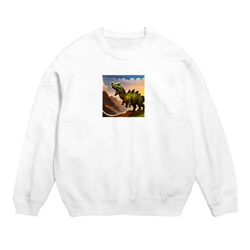 かっこいい恐竜 Crew Neck Sweatshirt