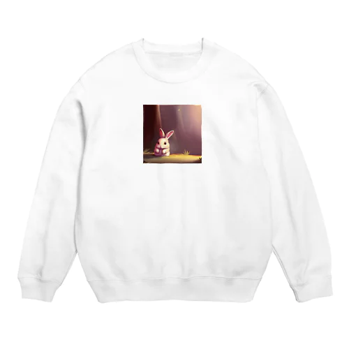 ふさふさうさぎ Crew Neck Sweatshirt