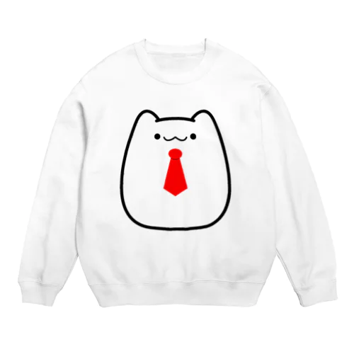 もちネコネクタイ Crew Neck Sweatshirt