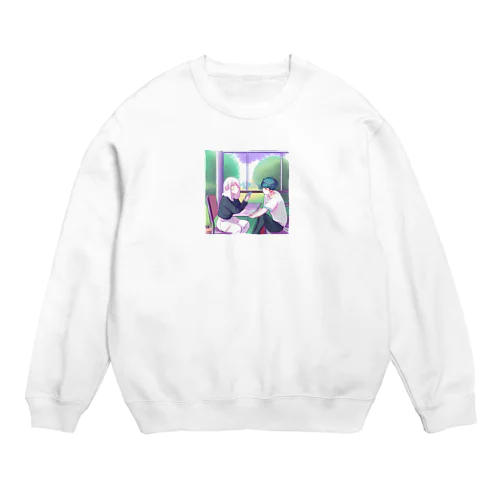 エモい大学生のカップル Crew Neck Sweatshirt