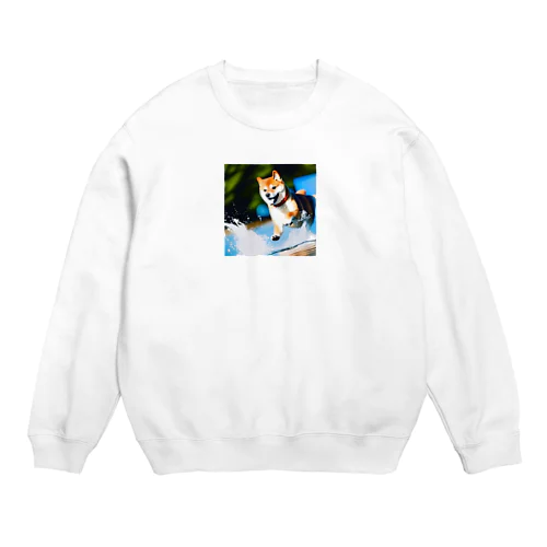 アメンボになったつもりの柴 Crew Neck Sweatshirt