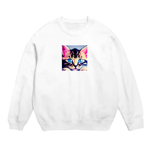 かわいい子猫 Crew Neck Sweatshirt