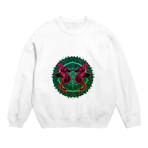 タツノオトシゴ 曼荼羅 Crew Neck Sweatshirt