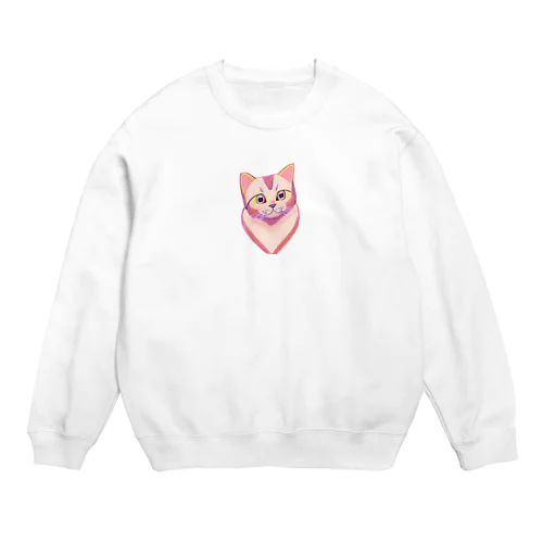 ハートキュートキャット Crew Neck Sweatshirt