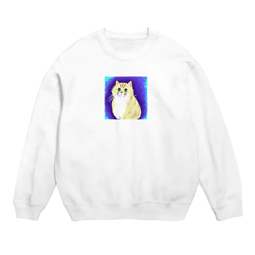 ふわふわなねこ Crew Neck Sweatshirt