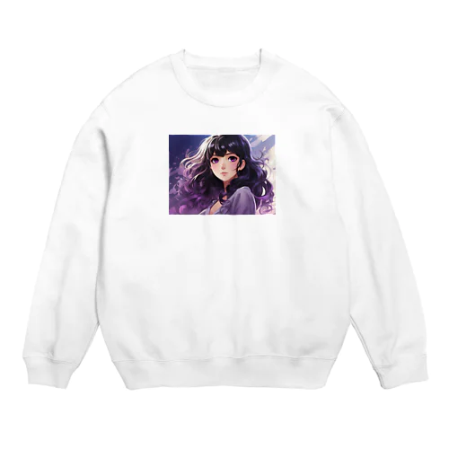 すみれ色の少女 Crew Neck Sweatshirt