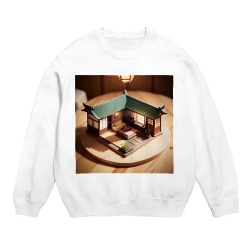 ミニチュアな日本家屋01 Crew Neck Sweatshirt