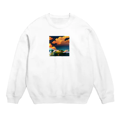 海！朝日！ Crew Neck Sweatshirt