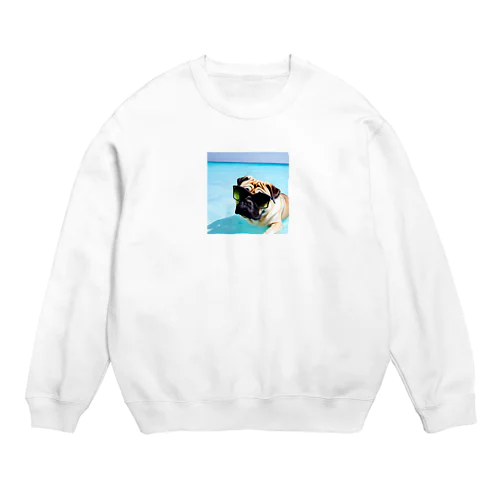 パグ男グッツ Crew Neck Sweatshirt