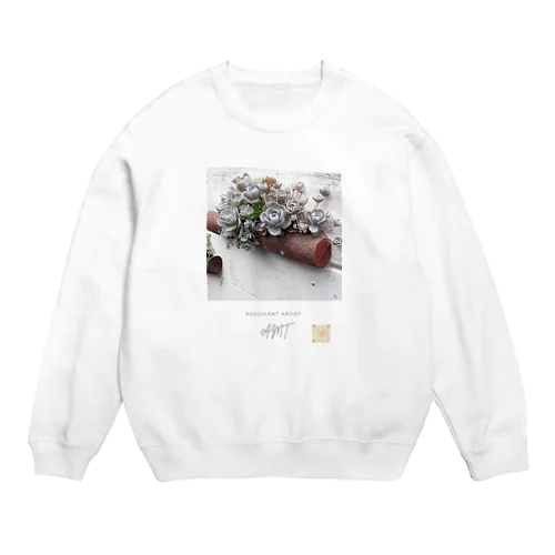 子持ち蓮華の寄せ植え Crew Neck Sweatshirt