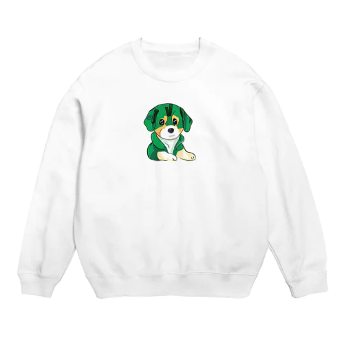 かわいい子犬 Crew Neck Sweatshirt