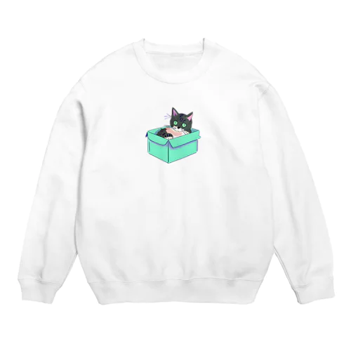 ダンボール猫 Crew Neck Sweatshirt