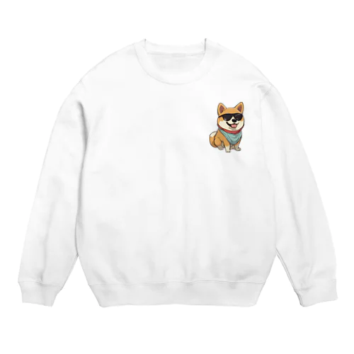 イカした柴犬 Crew Neck Sweatshirt