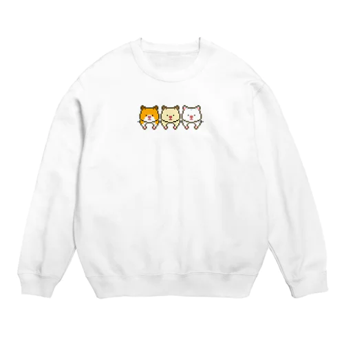 ドット絵 ゴールデンハムスター3 Crew Neck Sweatshirt