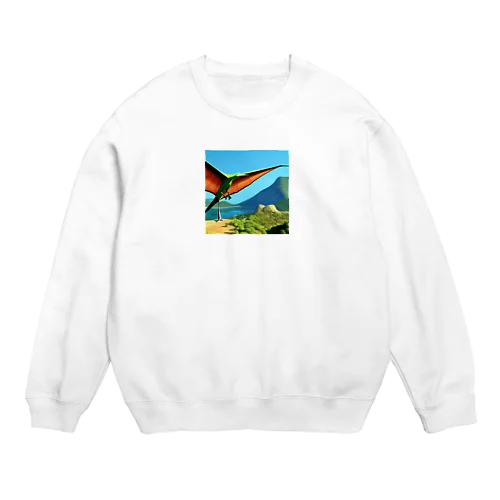 プテラノドン Crew Neck Sweatshirt