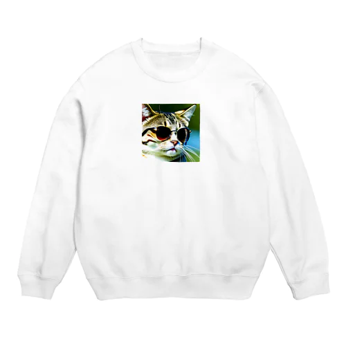 イカツイ猫さんのグッズ Crew Neck Sweatshirt