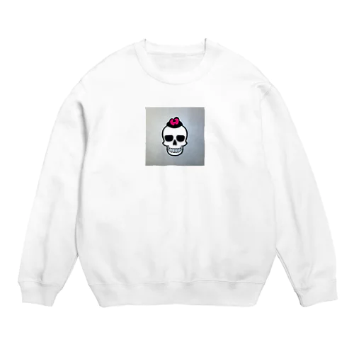 かわいいドクロのグッズ Crew Neck Sweatshirt