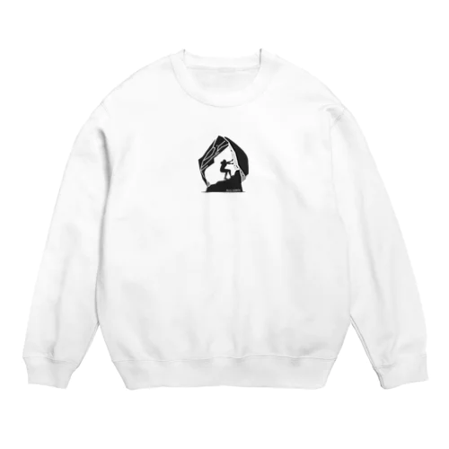 【BLUE NORTH】ボルダリングシルエットアート Crew Neck Sweatshirt