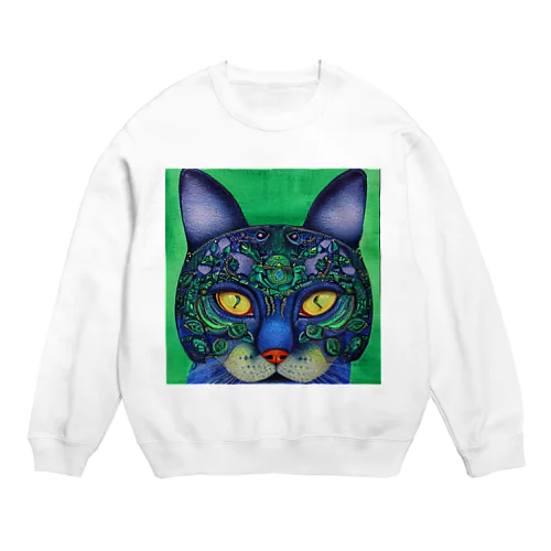 botanical cat 2 Crew Neck Sweatshirt