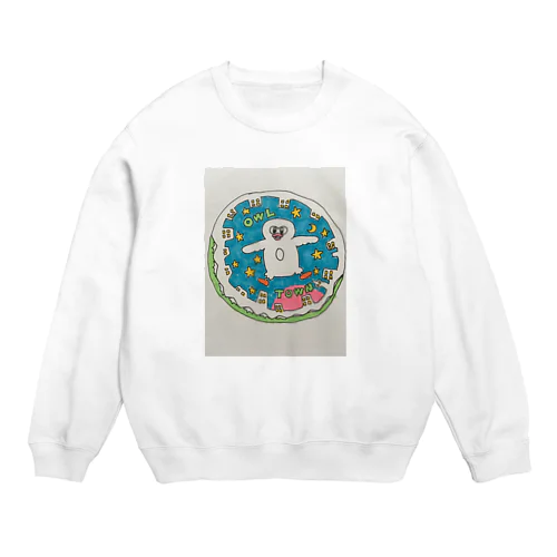 フクロウ町 Crew Neck Sweatshirt