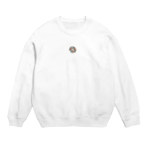 アーティスト風猫ロゴ Crew Neck Sweatshirt