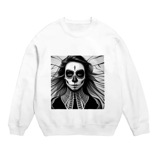 ハロウィン女性メイク Crew Neck Sweatshirt