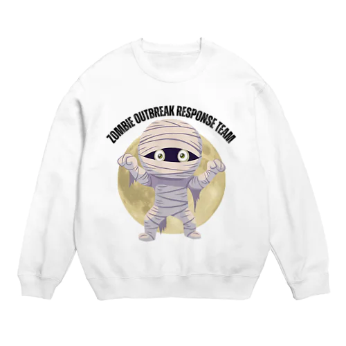 ハロウィン　かわいいミイラデザインス Crew Neck Sweatshirt