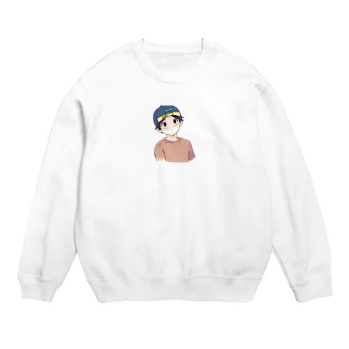 はにかむ　男の子　 Crew Neck Sweatshirt