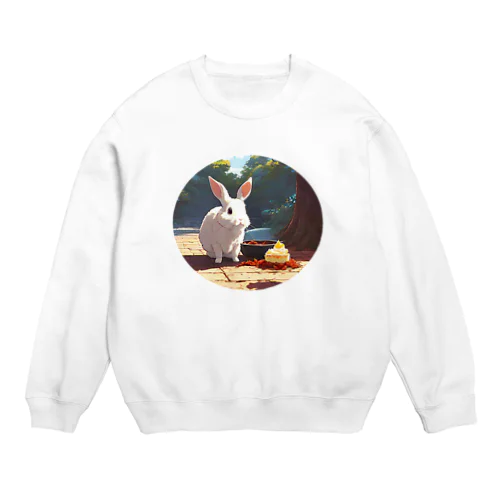 うさぎとスイーツ Crew Neck Sweatshirt