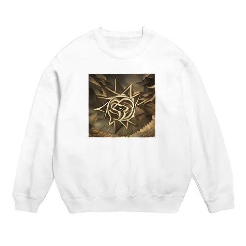 太陽アート加工 Crew Neck Sweatshirt