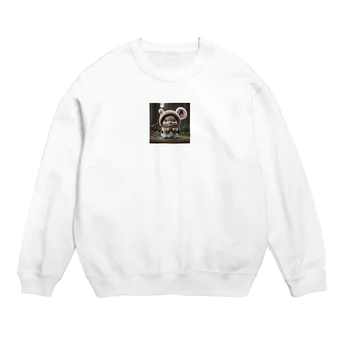 森のリスさん Crew Neck Sweatshirt