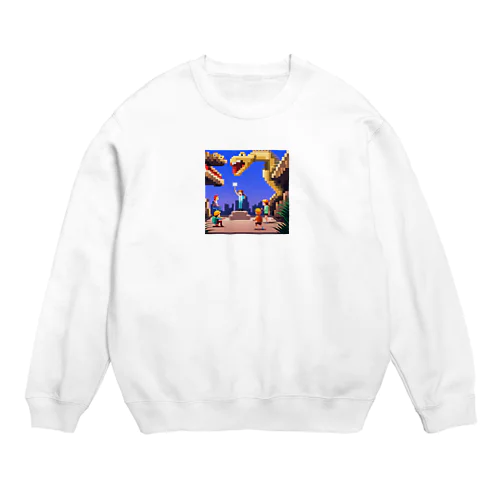 恐竜と子供 Crew Neck Sweatshirt