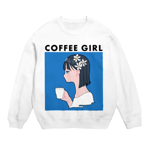 Coffee Girl クチナシ (コーヒーガール クチナシ) Crew Neck Sweatshirt