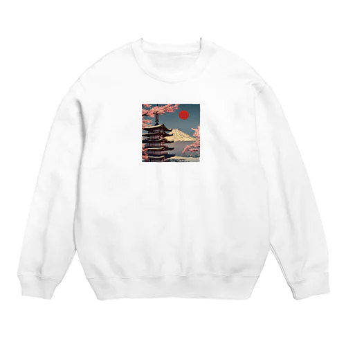 日本の絶景 Crew Neck Sweatshirt