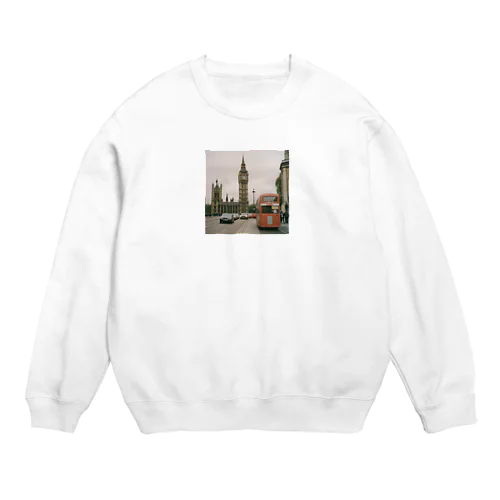 レトロなビックベンのイラストグッズ Crew Neck Sweatshirt