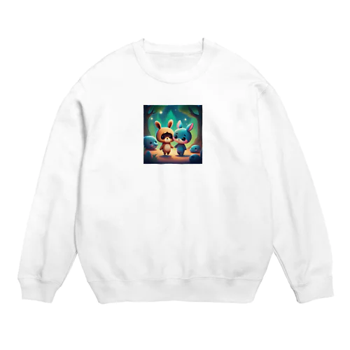 たぬうさぎ Crew Neck Sweatshirt