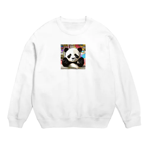 かわいいパンダグッズ Crew Neck Sweatshirt