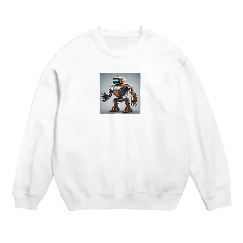 かっこいいロボットのイラストグッズ Crew Neck Sweatshirt