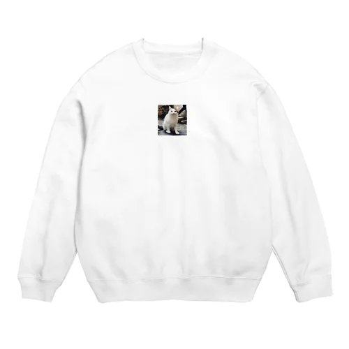 ニッコリニャンコ Crew Neck Sweatshirt